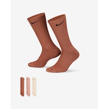 Nike Sx6888-914 Everyday Plus Destekli Antrenman Crew Çorapları 3 Çift Cok Renklı