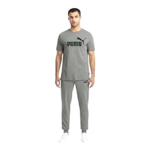 Puma Erkek Tişört Ess Logo Tee Medium Gray Heather 58666603 Gri