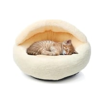 Afrodit Pet Kedi Köpek Yuvarlak Yatak Peluş Sıcak Ve Yumuşak Puf Yatak