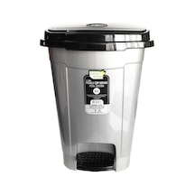 Polytime Pedallı Basmalı 6 Litre Çöp Kutusu Kovası / Gri / 28x22x