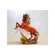 2 Adet At Figürü Polyester Şahlanmış Tasarım, Dekoratif Figür, Masa Süsü, Ev Ve Ofis Dekoru, Ornament Figure