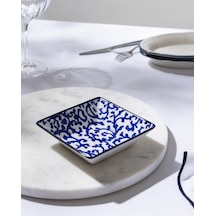 Reve Bleu Freya Kare Tabak - 12 Cm - Mavi/beyaz 8684427225714 Çok Renkli