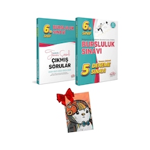 6. Sınıf Bursluluk Sınavı Çözümlü 5 Deneme Sınavı & Konu Anlatımlı Defter Hediyeli Set