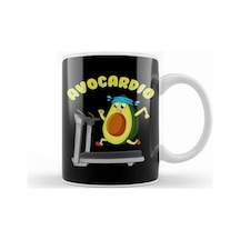 Cute & Funny Avo Cardio Avocado Cardio Gym Pun Kupa Bardak Porselen Karışık