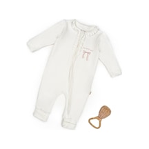 Babycosy Organic Wear Bebek Tulum %100 Organik Pamuk , Bebek - Yenidoğan- Csy8151 Powder
