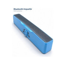 Ers Monitör Altı Kullanıma Uygun Rgb Işıklı Bluetooth Soundbar Hoparlör 1500 Mah Mavi