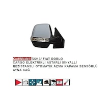 Dış Dikiz Aynası Sağ Elektrikli Katlanır Astarlı Sınyallı Doblo Cargo Çıft Camlı 1