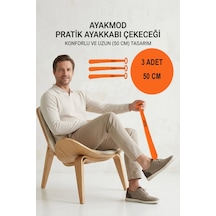 Ayakmod Turuncu Hafif Esnek Büyük Boy 3'lü Ayakkabı Çekeceği