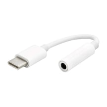 Ayrex Type-c To 3.5 Mm Kulaklık Dönüştürücü Ses Kablosu, Aux Ve Hoparlör Adaptörü Beyaz