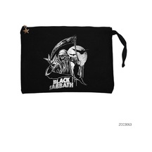 Zepplin Giyim Black Sabbath İn Dark Siyah Clutch Astarlı Cüzdan / El Çantası Siyah