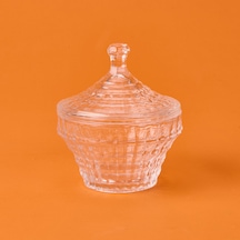 Aroww Kristal Yuvarlak Cam Şekerlik - Şeffaf - 6 Cm Çok Renkli