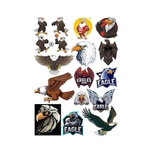Kartal Eagle Sticker Set-13 16 Parça Telefon, Tablet, Defter, Laptop Sticker
