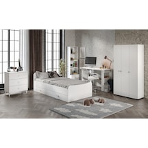 Selen Çocuk Odası Takımı Beyaz - 5 Parçalı Tamamı 1. Kalite Mdf Beyaz
