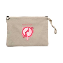 Dünya Kadınlar Günü Krem Clutch Astarlı Cüzdan / El Çantası
