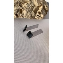 Parlak Füme Renkli Orta Boy Kare Şekil Gold Aksesuar Epoksi Küpe Diğer