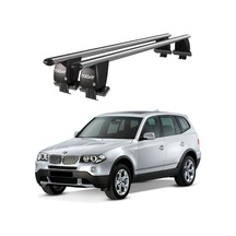 Royal Bmw X3 2004-2010 Uyumlu Gri Kilitli Ara Atkı Port Bagaj Tavan Barı