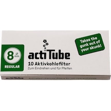 Actitube Karbonlu Pipo Filtresi 8mm 25 X 10'lu Paket