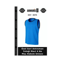 Özel Seri Antreman Yeleği Mavi 4 No Maç Hakem Unisex