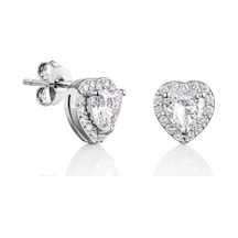 Servi 925 Ayar Gümüş Heart Elegance Küpe-18