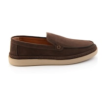 Bambi Kahve Hakiki Deri Erkek Loafer Ayakkabı E01396220201 Kahve