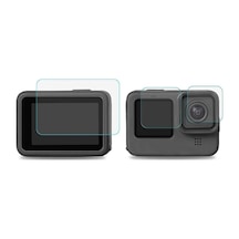 Hero 9 Temperli Cam Ekran Koruyucu, Gopro Hero 9, 10, 11, 12 Black İle Uyumlu Beyaz
