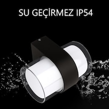 Bora Led Duvar Aplik 12w Ip54 Günışığı 3200k, 1170 Lümen, Su Geçirmez İç Ve Dış Mekan Aydınlatma, Bahçe Balkon Teras Ev Koridor İçin Abanoz