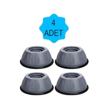 4 Adet Titreşim Gürültü Önleyici Beyaz Eşya Ayağı Çamaşır Bulaşık Makinası Buzdolabı Yükseltici Gri Diğer