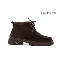 Gönderi(R) Gönderi R Kahve Süet Bağcıklı Hakiki Deri Comfort Bot Kahve