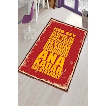 Sarı Ve Kırmızı Kaymaz Taban Yıkanan Taraftar Halısı Ar1156n11 Sarı - Kırmızı