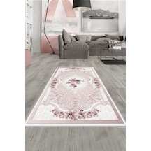 West Home Dijital Baskı Yıkanabilir Kaymaz Taban Salon Halısı Mutfak Halısı Yolluk Ve Banyo Paspası Wh 031 Rose