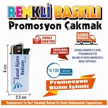 Baskılı Promosyon Çakmak. 100 Adet