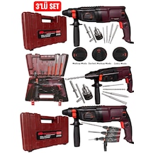 Schmıtzer 3'lü Set Sch-2603k Pro 850 W Sds Plus Metal Şanzuman Profesyonel Darbeli Matkap Kırıcı Delici 26mm Hilti