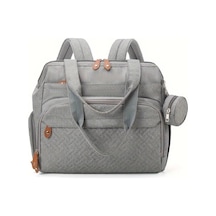 Jialan Anne Çantası Büyük Kapasiteli Çok Fonksiyonlu Anne Sırt Gri