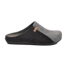 Gri Siyah Anatomik Keçe Erkek Ev Terlik K-63.007 M Gri-siyah