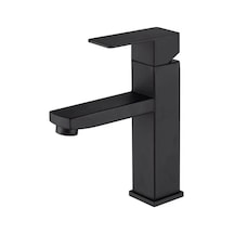 Fleko Cubik Lavabo Bataryası İnox Siyah