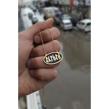 925 Ayar Gümüş 24 Ayar Altın Kaplama Eski Türkçe İsim Yazılı Kolye