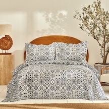 Karaca Home Tiles Çift Kişilik Yatak Örtüsü Mavi