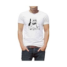 Darth Vader St2 Baskılı Beyaz Erkek Tshirt