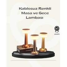 Modern Usb'li Kablosuz Masa Lambası Minimalist Tasarım, 3 Farklı Parlaklık Çok Renkli