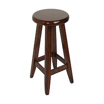 Yuvarlak Ceviz Tabure 70 Cm