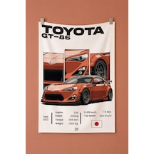 Toyota Gt-86 Dekoratif Duvar Örtüsü Duvar Halısı Reaste