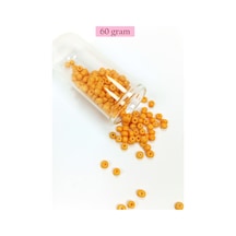 Dökme Cam Kum Boncuk Büyük Boy 6/0 4 Mm - 60 Gram - Açık Turuncu - Bnc131