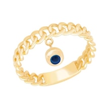 Diamond Line-Gülaylar - Sarı Altın 14 Ayar Trend Taşsız Yüzük (487708446)