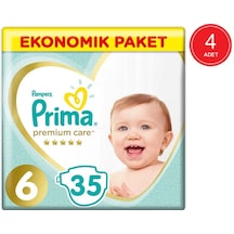 Prima Bebek Bezi Premium Care 13 + KG 6 Beden Ekonomik Paket 4 x 35 140 Adet 4'lü