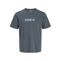 Jack & Jones Erkek Gögüs Baskili Bisiklet Yaka Tisört - Munk - 12298430 Turbulence
