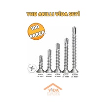 Vida Hane 100 Parça Yhb Akıllı Vida Seti 3,9x13 - 3,9x19 - 3,9x25 - 3,9x32 - 3,9x38 Ph2 1