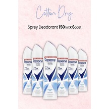 Rexona 72 Saat Cotton Dry Kadın Sprey Deodorant 6 x 150 ML