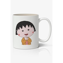 Kişiye Özel Chibi Maruko Anime Baskılı Beyaz Kupa Bardak Beyaz