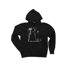 Darkthrone Under A Funeral Moon Siyah Fermuarlı Kapşonlu Sweat Siyah