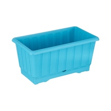 S231 Klasik Balkon Saksı Tabaklı 30cm, 4.3 Litre Turkuaz